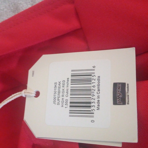 Jansport " High Risk Red " Backpack - Picture 3 of 3
